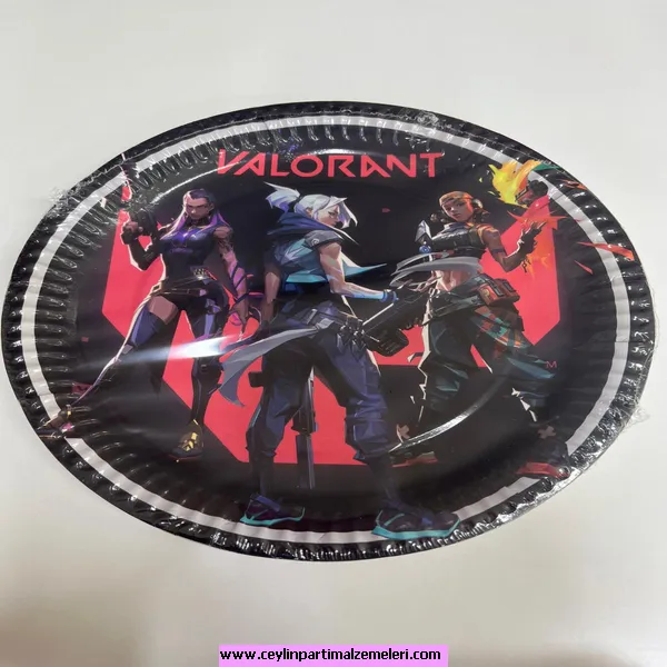 Valorant Temalı Karton Tabak